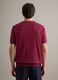 Short sleeve T-shirt in red cotton, linen and silk blend regular fit_2