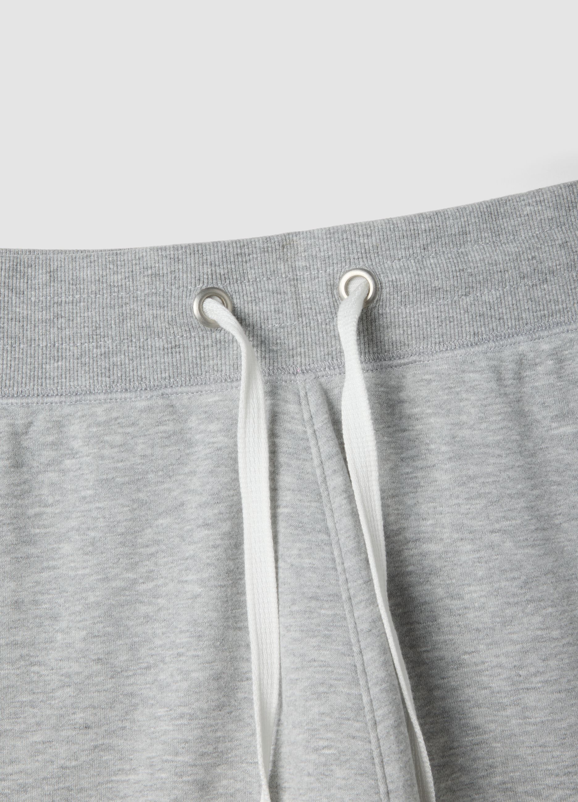 Grey cotton-blend relaxed-fit shorts