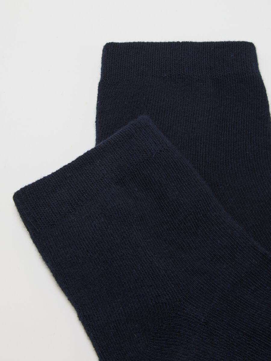 Set of blue cotton blend sports socks_2