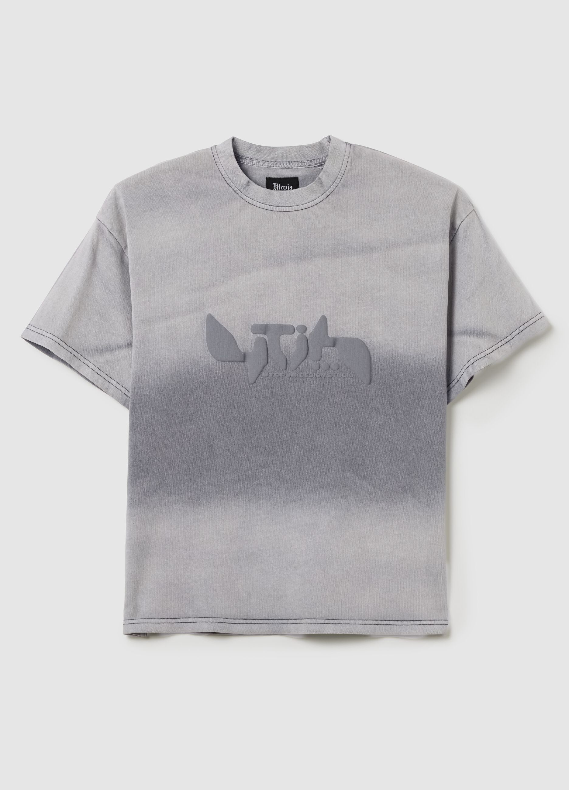 Sunfaded Graphic T-shirt Vintage Grey
