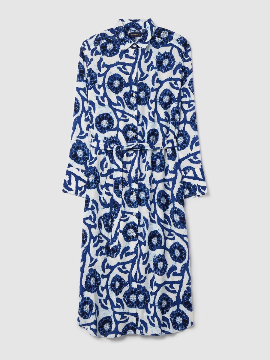 Long shirt dress with print_4