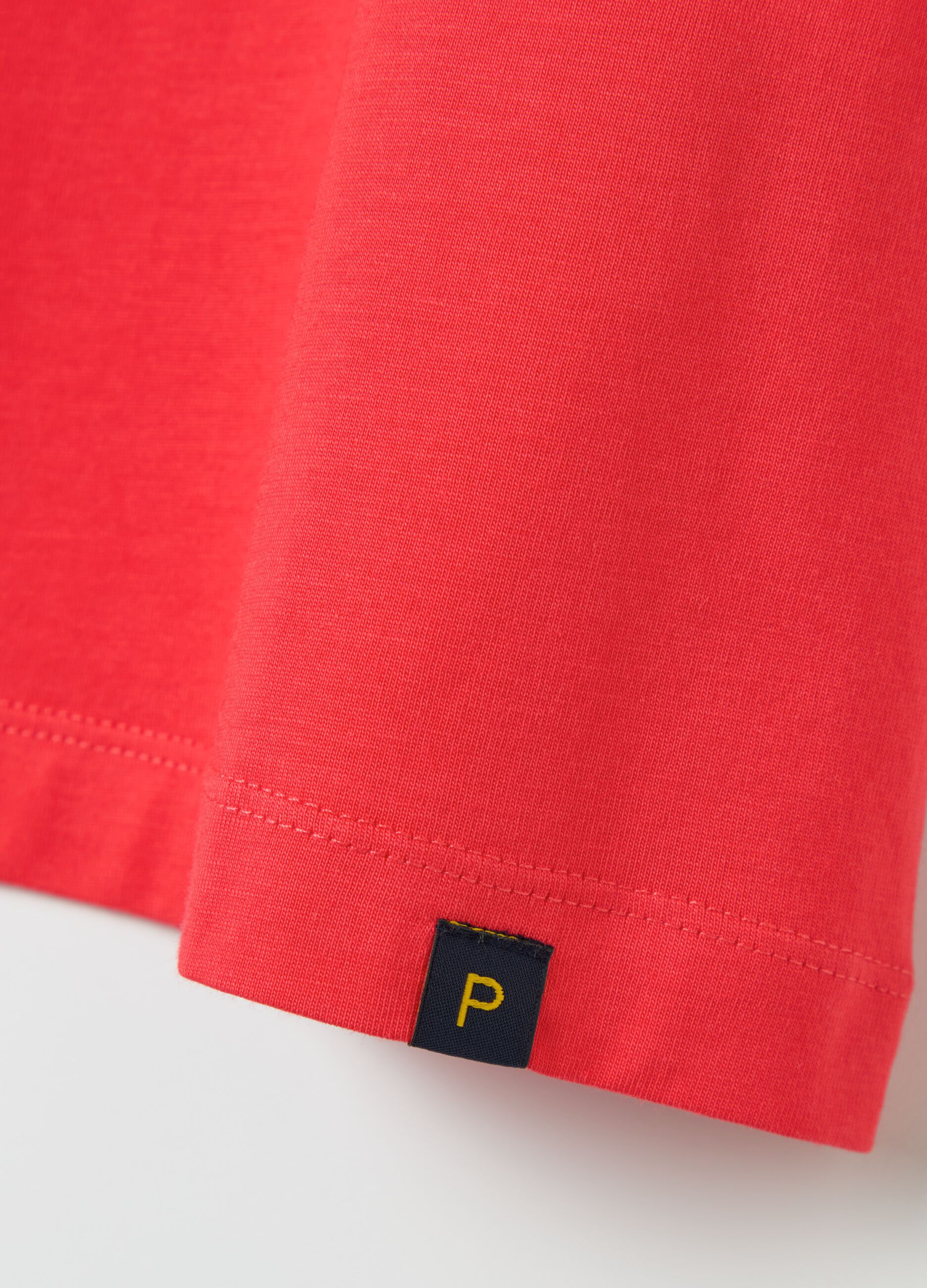 Cotton T-shirt with round neck