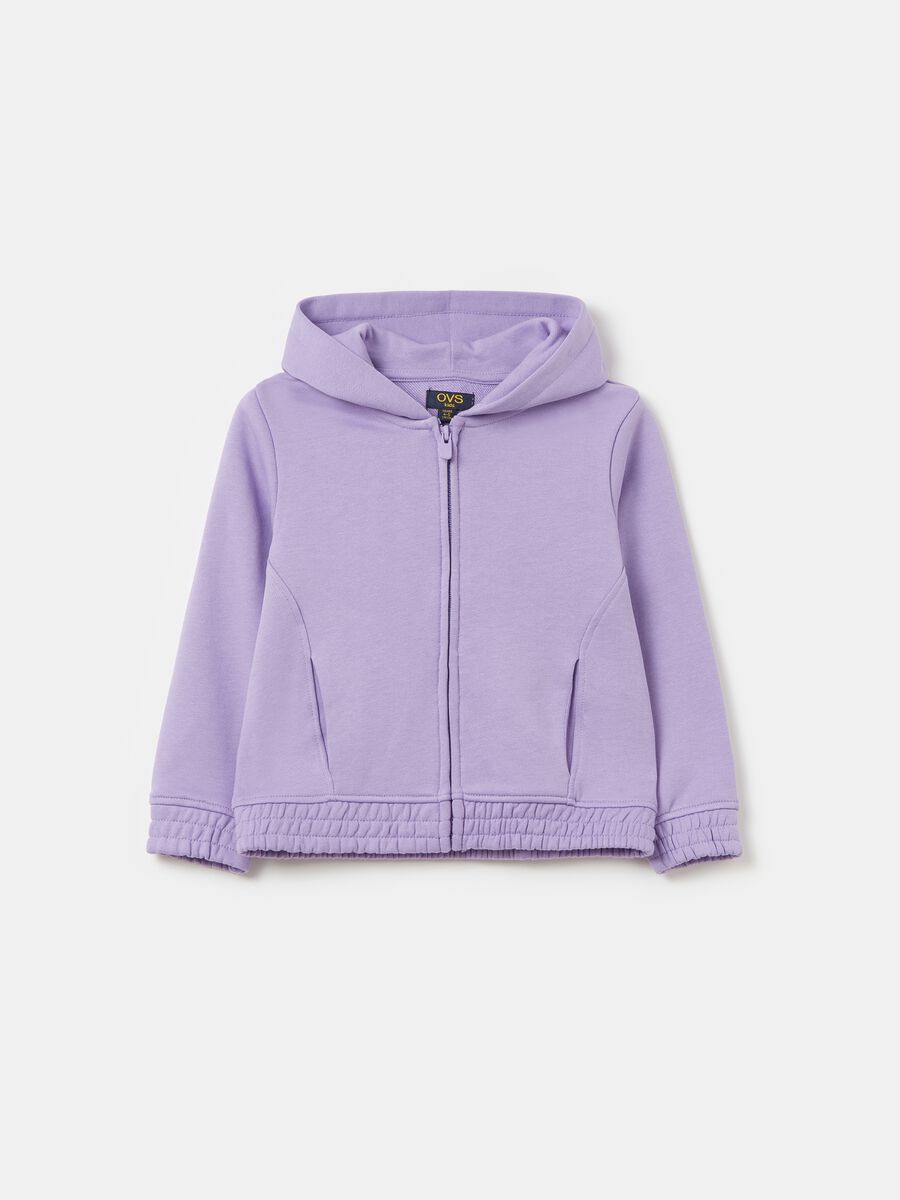 Essential organic cotton full-zip sweatshirt with hood_0