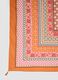 Orange pure cotton pareo with patterned print_2
