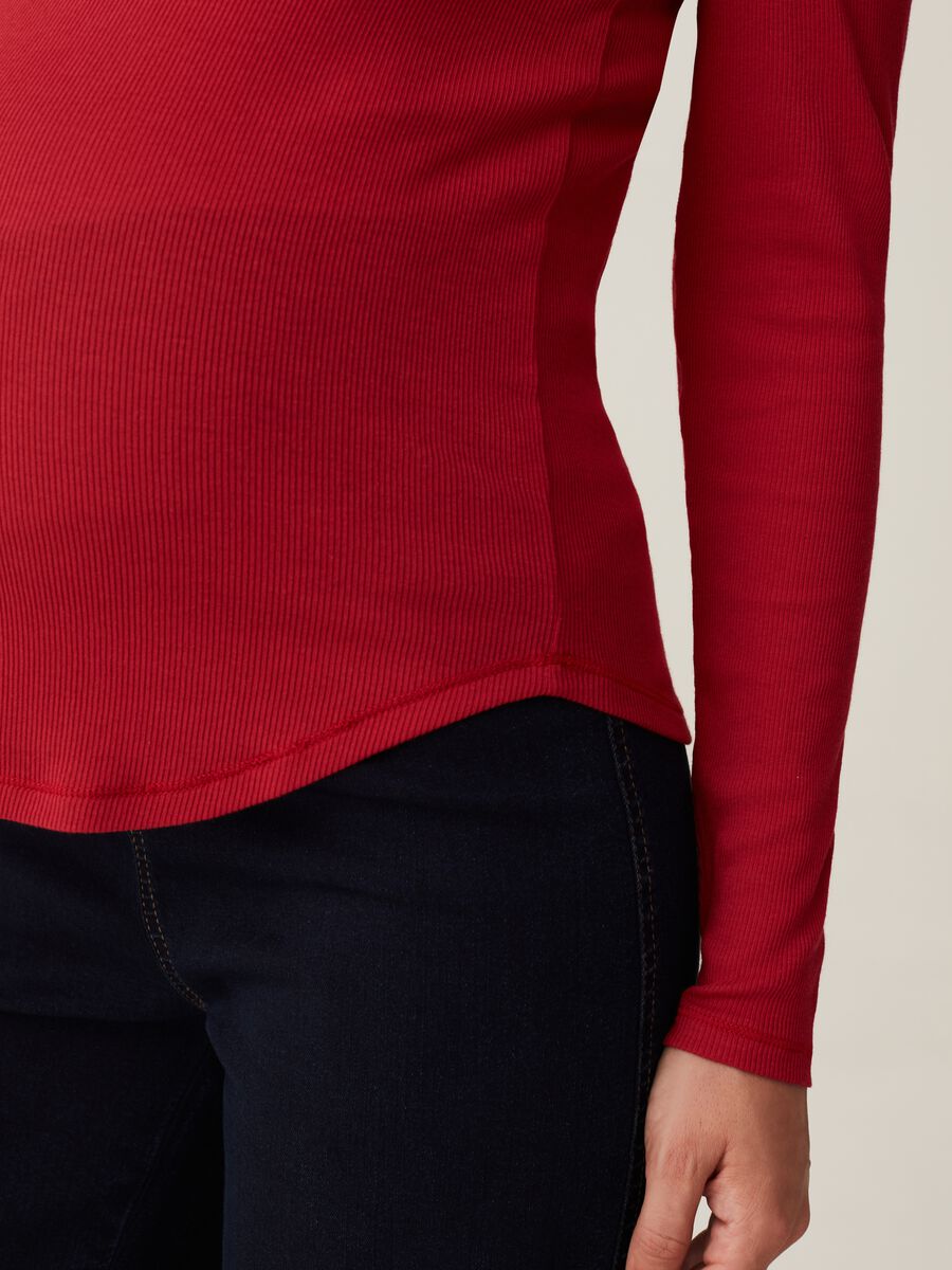 T-shirt premaman a costine con maniche lunghe_4