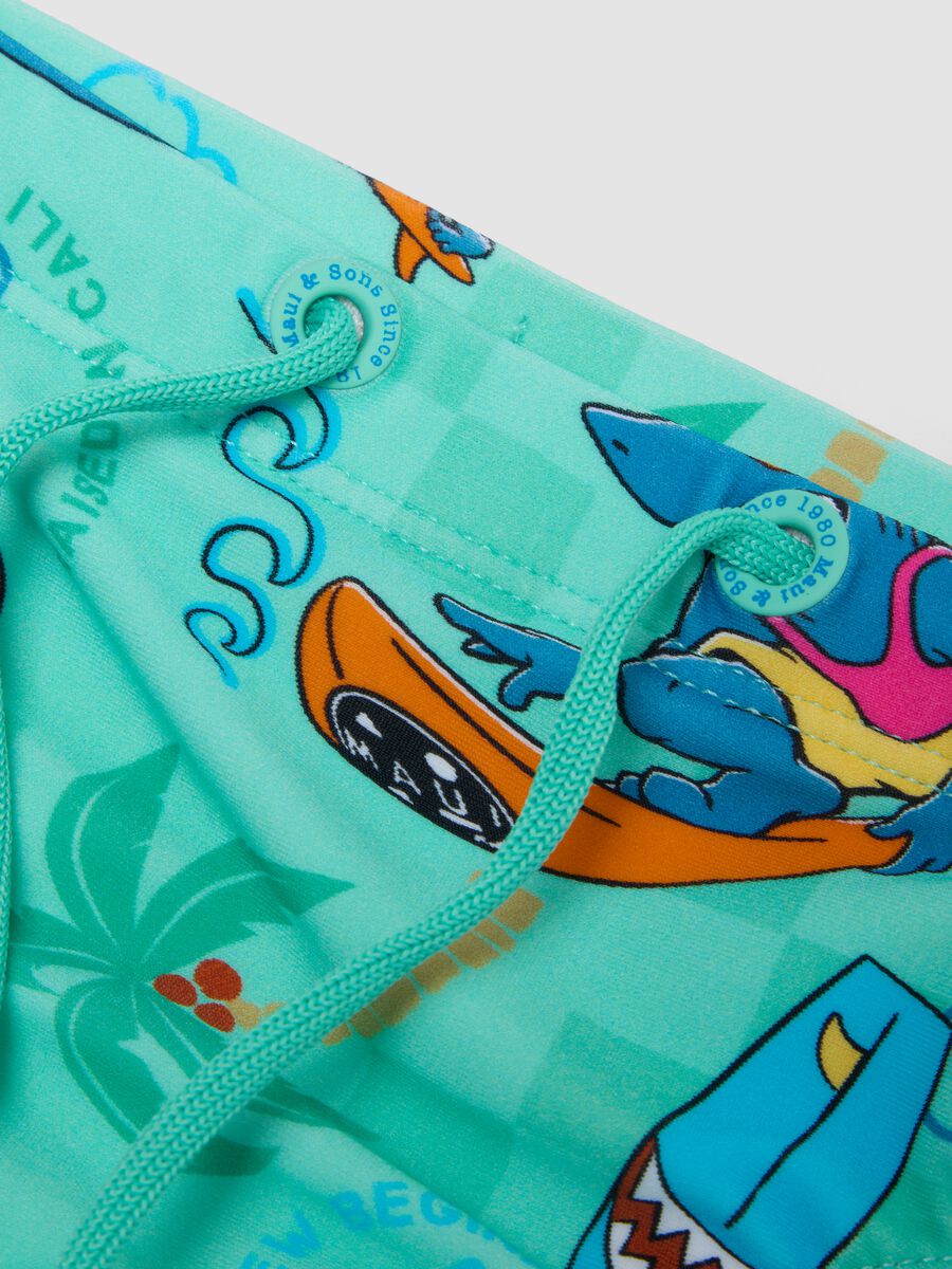 Boys&rsquo; blue stretch swim briefs with print_2