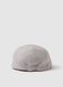Grey chambray flat cap regular fit_1