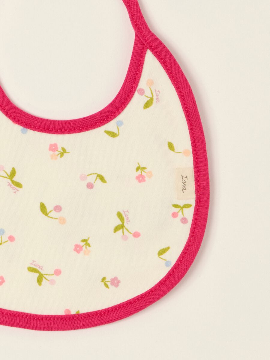 Two-pack of multicolour pure cotton bibs for baby girls_1
