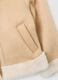 Beige regular fit girls' jacket_3