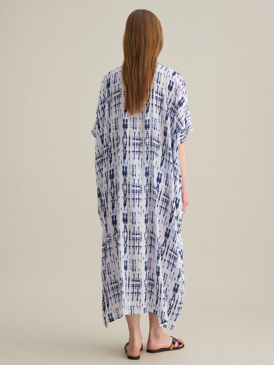 Women's long multicoloured viscose kaftan_3