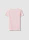 Pink pure cotton regular fit T-shirt with print for girls_1