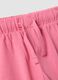 Pink and white pure cotton set with top and shorts_3