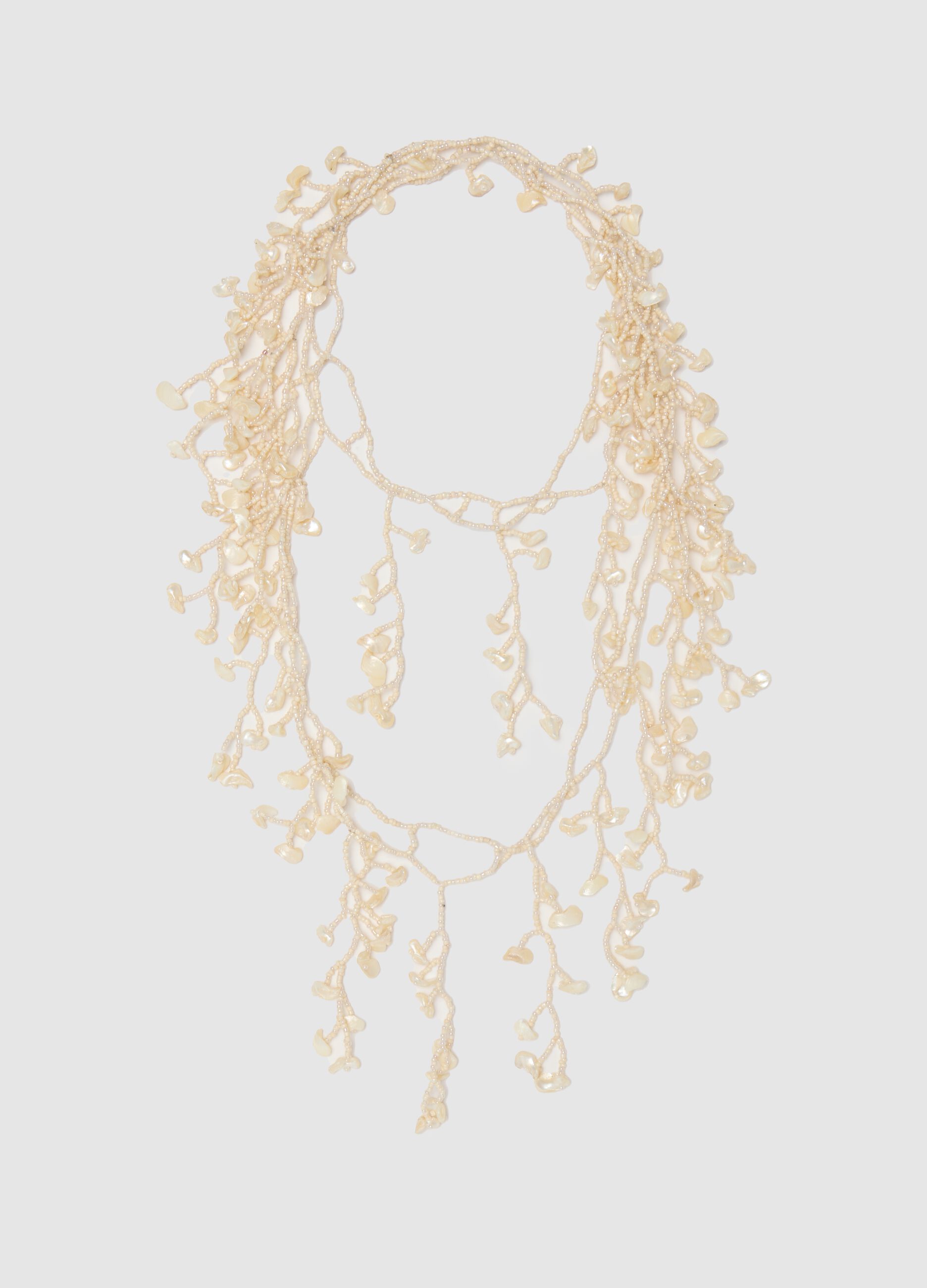 White coral necklace with beads