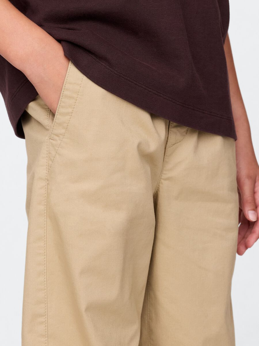Stretch Beige Trousers for Boys_3