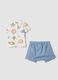 Multicolour pure cotton set with printed T-shirt and shorts for baby_1