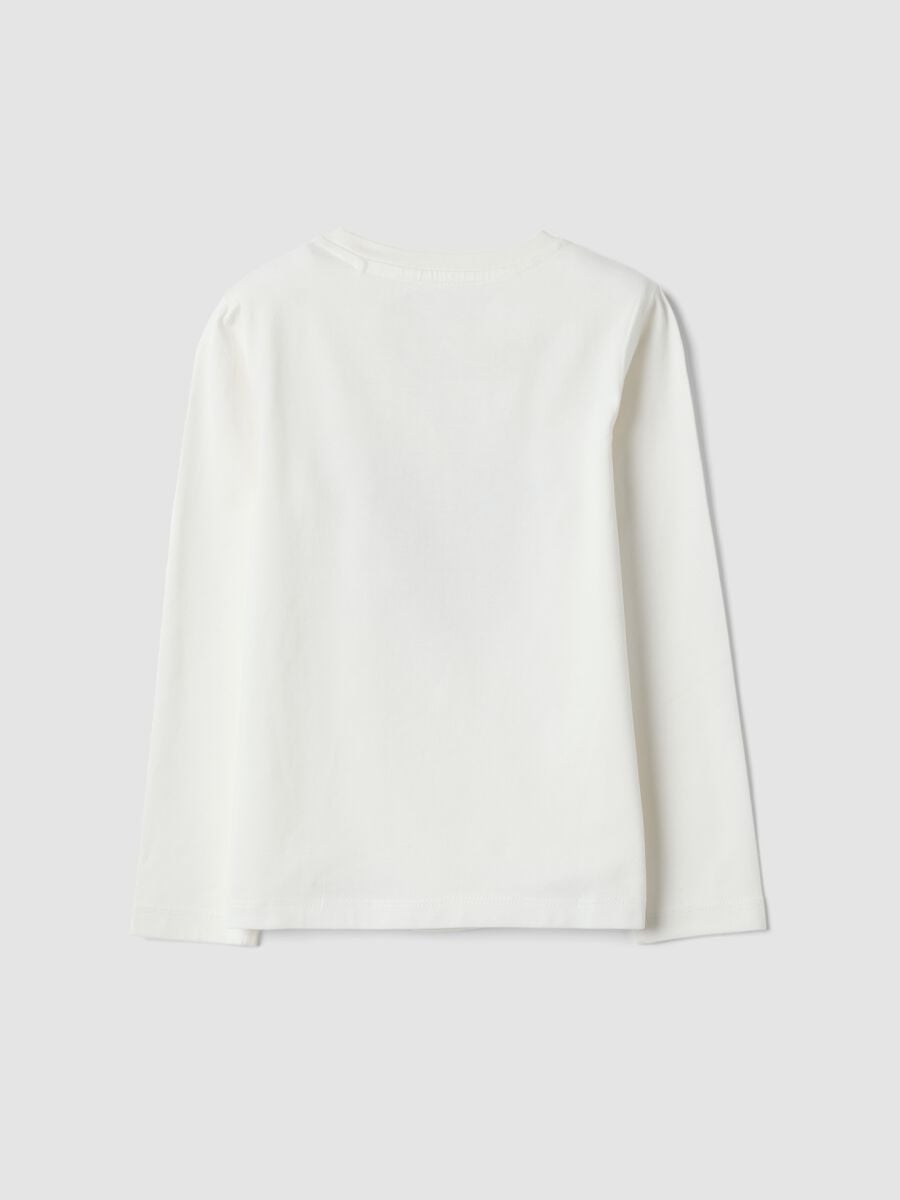 T-shirt bianca in cotone organico elasticizzato girocollo_1