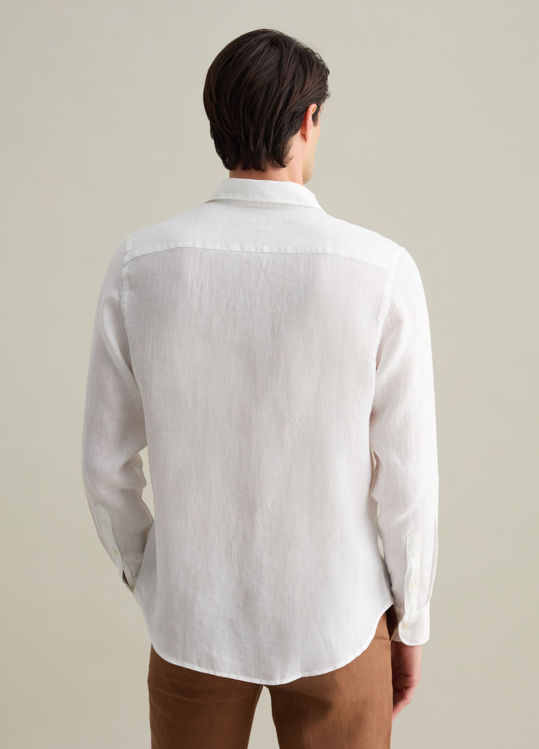 Camicia regular fit in lino