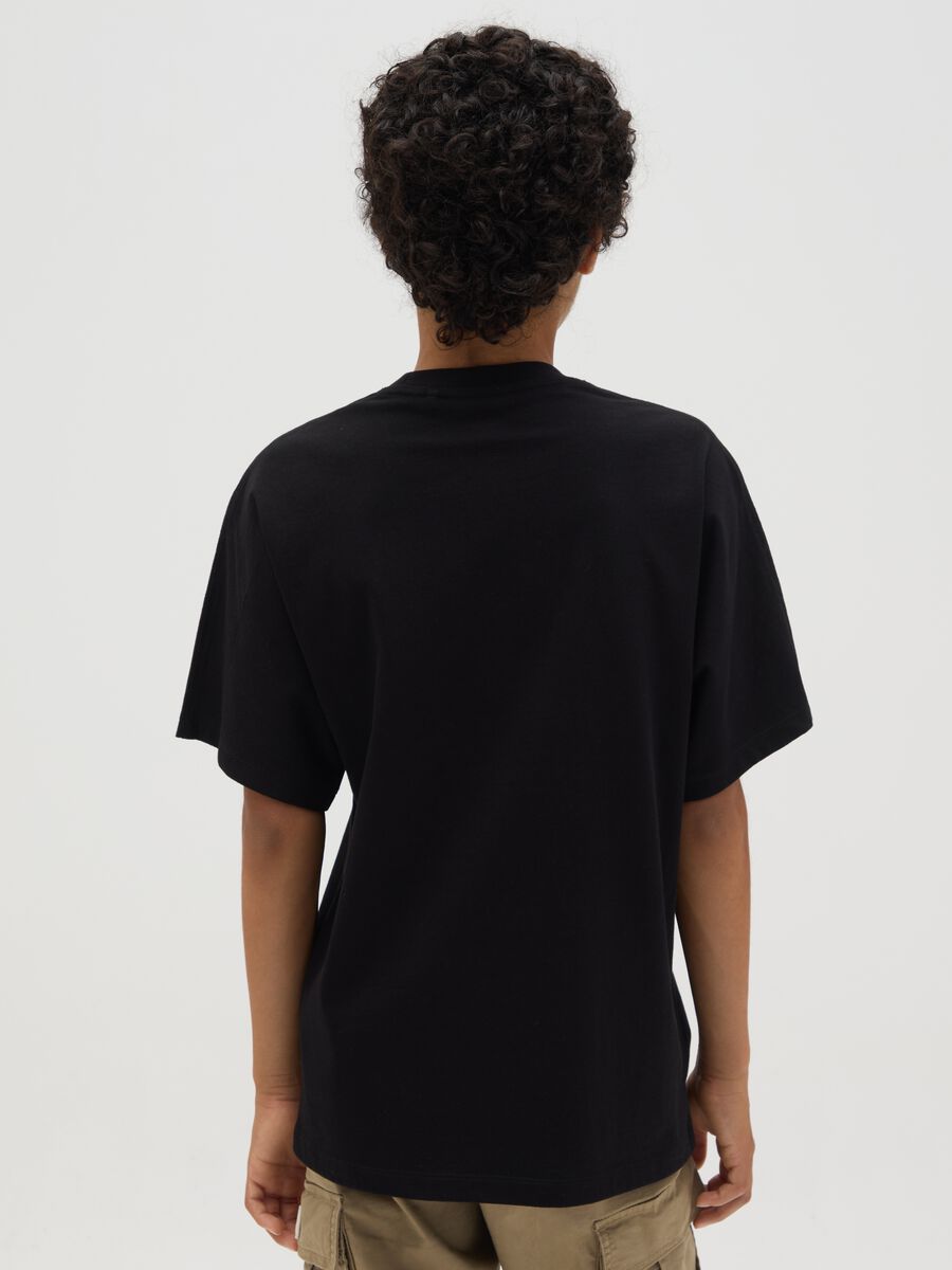 Black T-shirt with Suburbans print_1