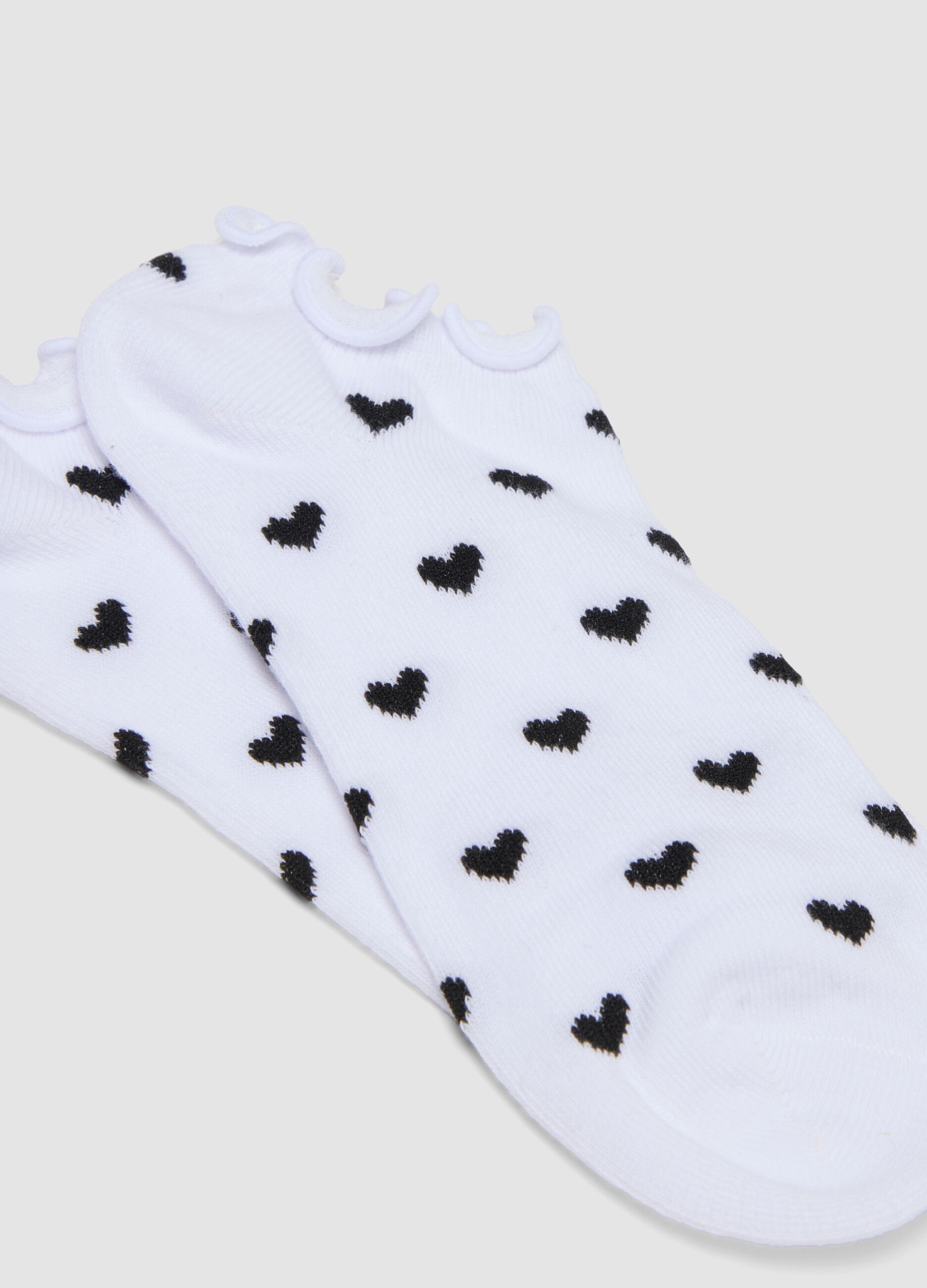 2-pack of white organic cotton no-show socks