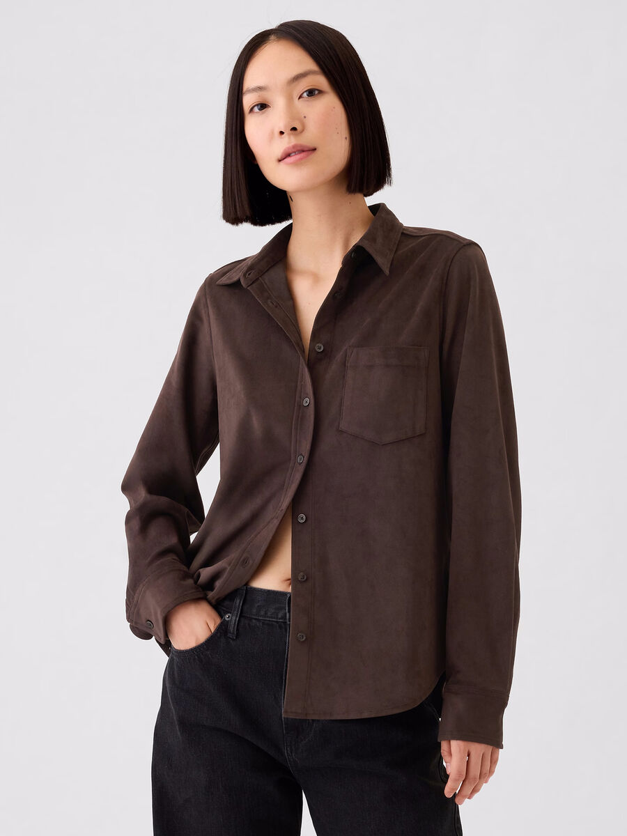 Suede shirt with pocket_0