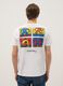 T-shirt in puro cotone bianca a maniche corte con firma Keith Haring_3