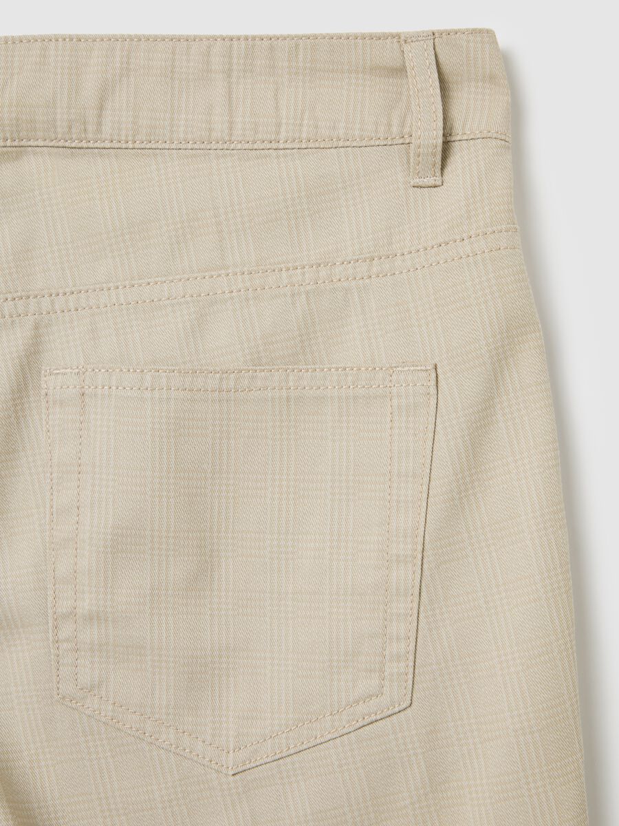Men's beige pure cotton shorts regular fit_1
