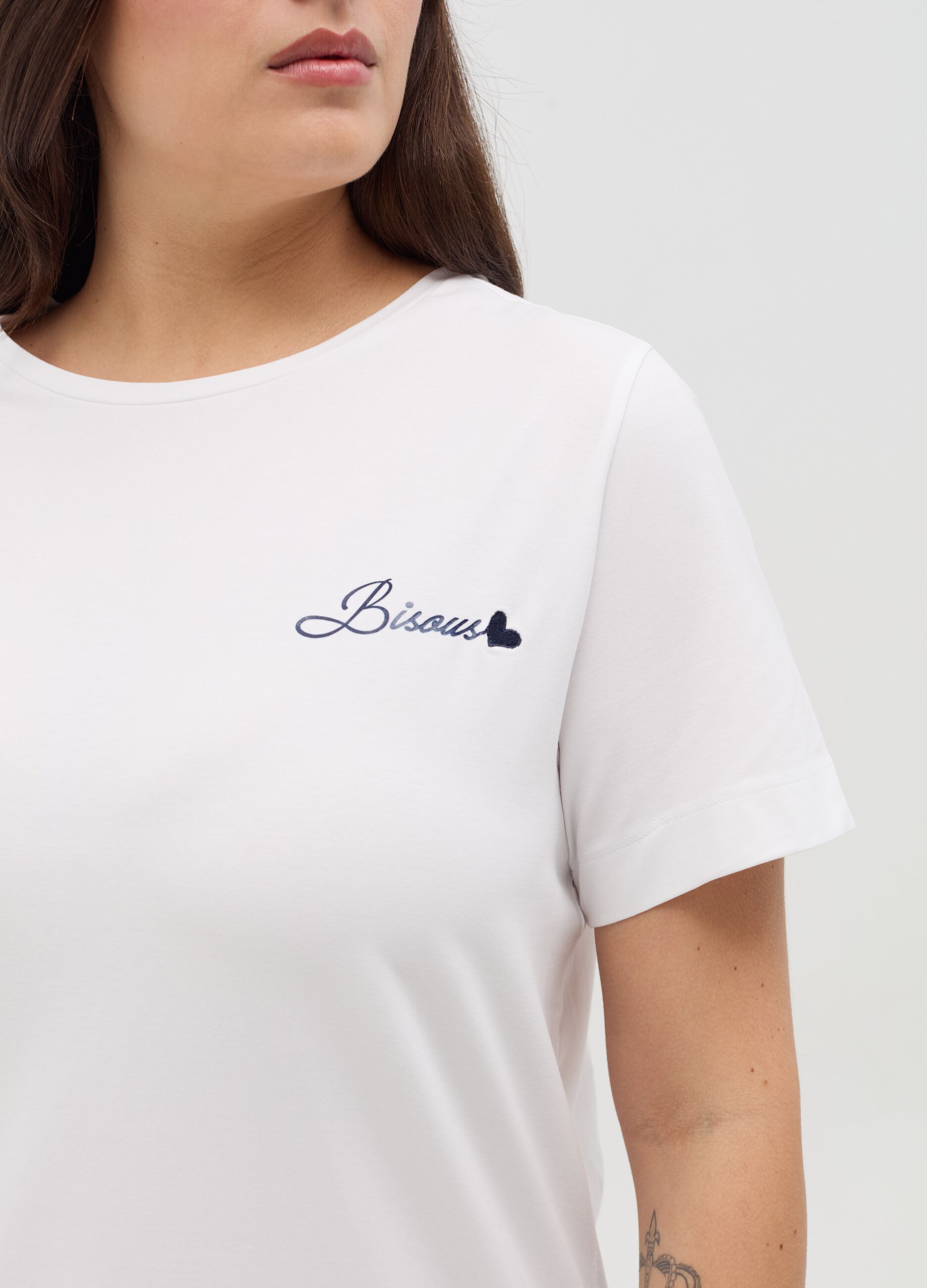 T-shirt in cotone stretch Curvy
