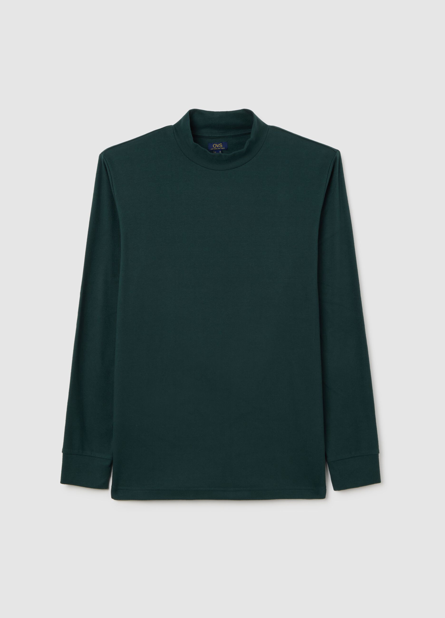 Regular fit green fleece sweatshirt