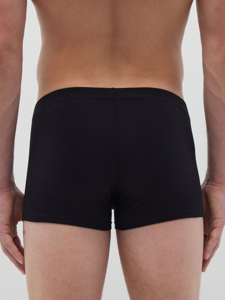 Tripack di boxer in cotone elasticizzato nero_3