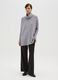 Grey long regular fit jumper with high neck_1
