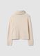 Maglia beige in lana elasticizzato Half zip_2