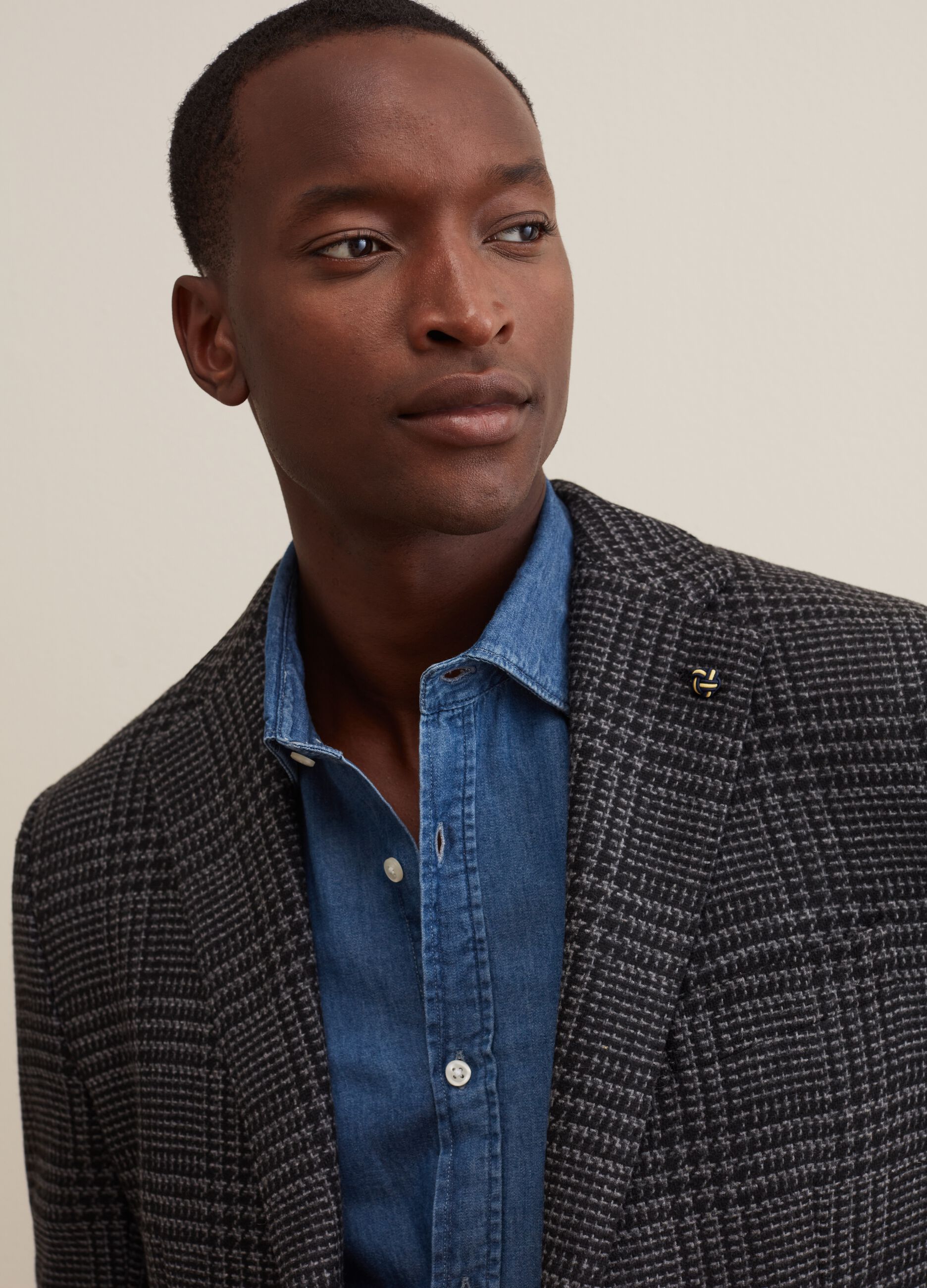 Blazer monopetto in principe di Galles_1
