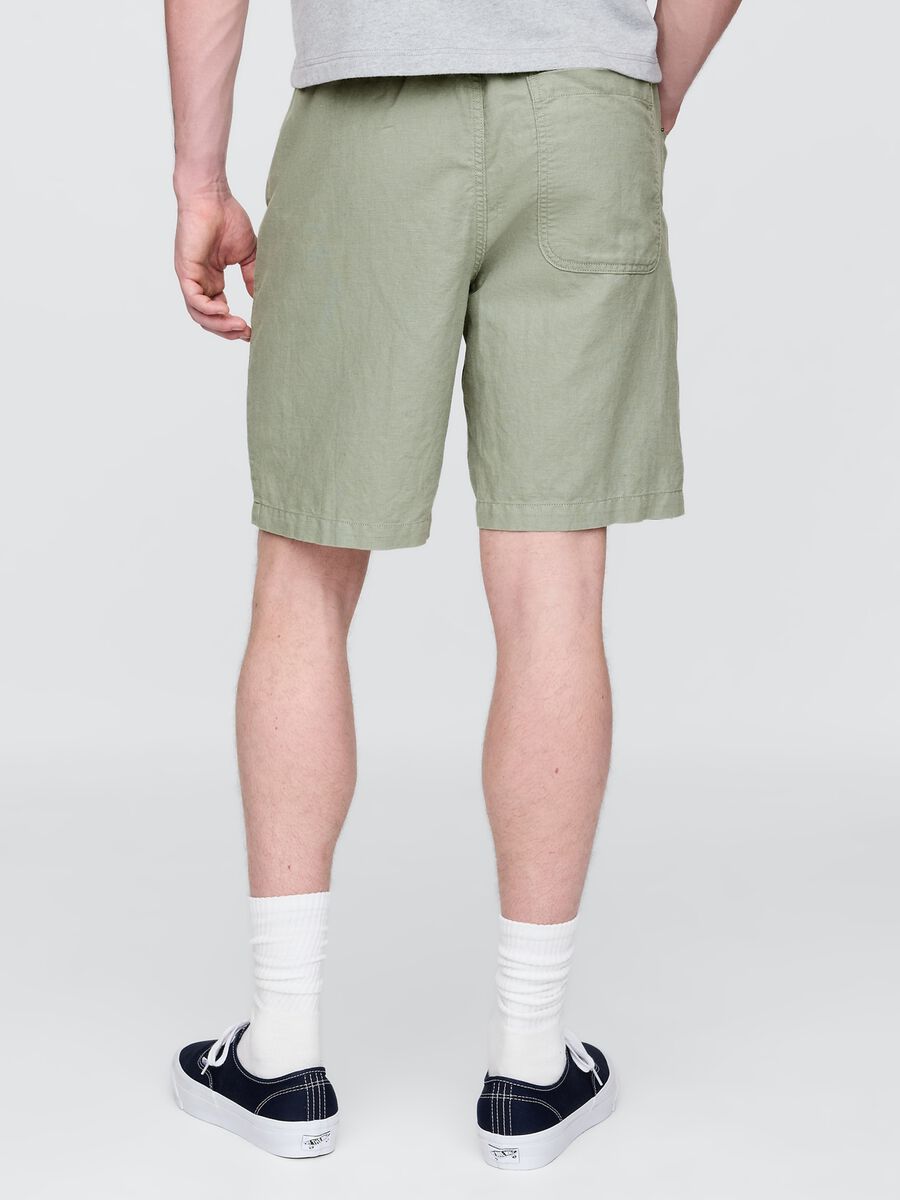 Green Linen and Cotton Shorts by Gap_1