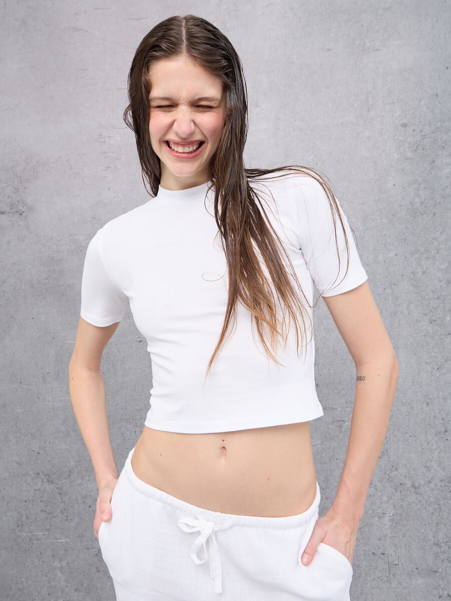 White Mockneck T-shirt_1