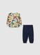 Multicolour sweatshirt and trouser set for boys in pure cotton regular fit_1
