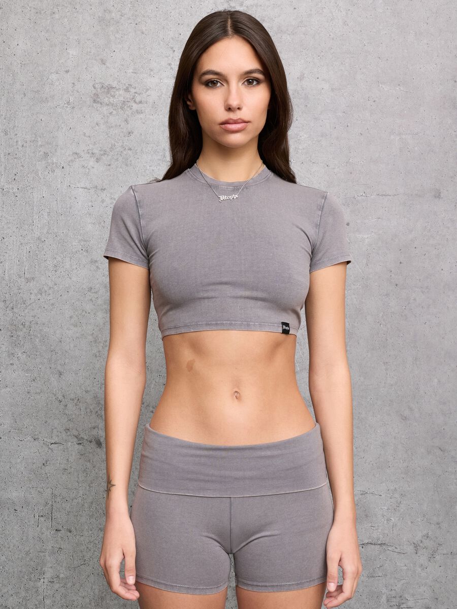 Crop T-shirt Vintage Grey_0