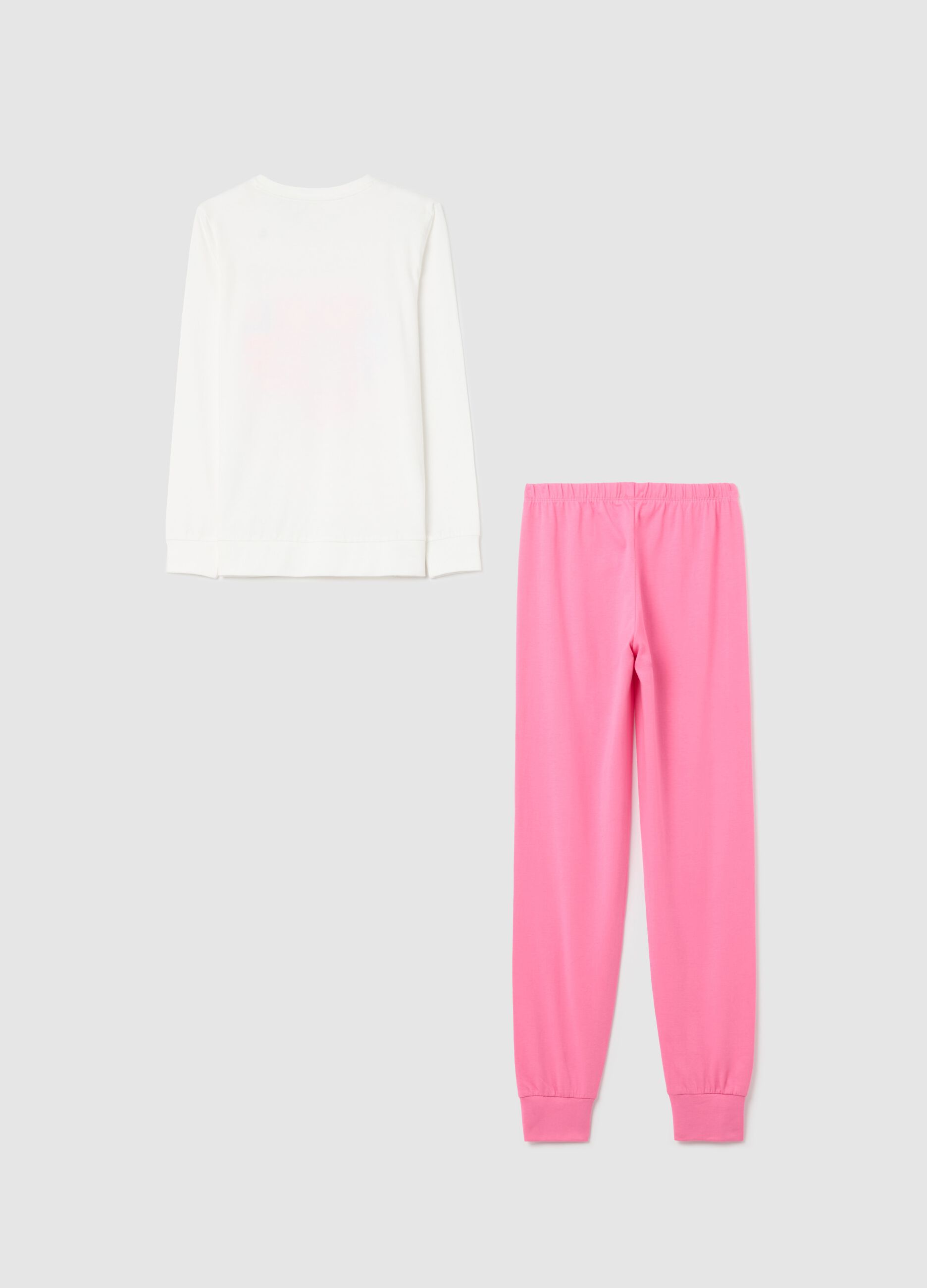 Pigiama in cotone bio con stampa "Love Girls Rules"