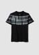 T-shirt nera a maniche corte in puro cotone_3