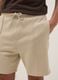 Beige cotton-blend regular-fit shorts with drawstring_3