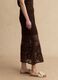Brown cotton-blend maxi skirt, regular fit with knitted design_3