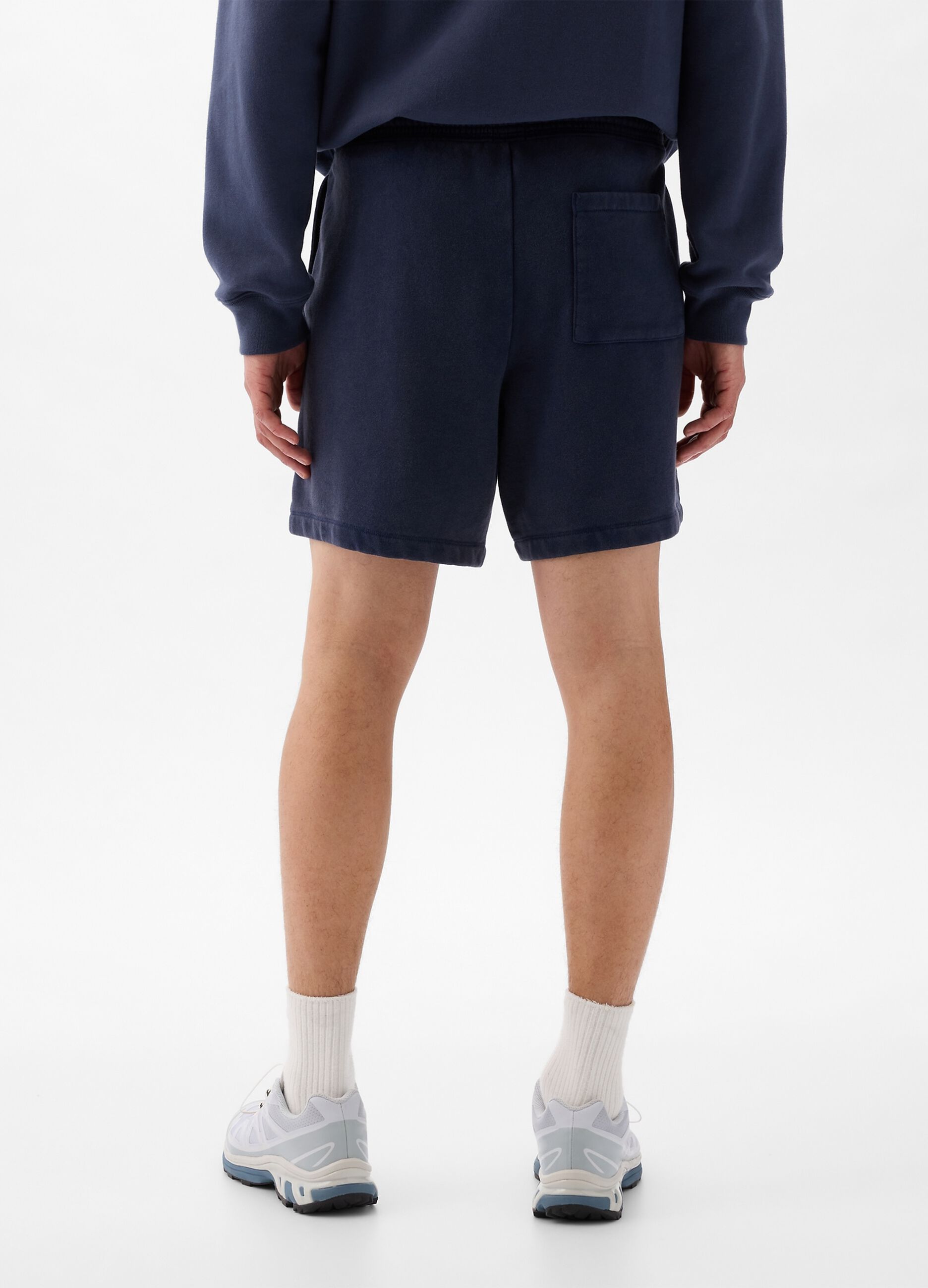 Bermuda jogger in felpa con coulisse