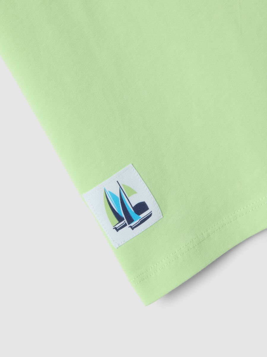 Kids&rsquo; green pure cotton T-shirt with oversized fit_2