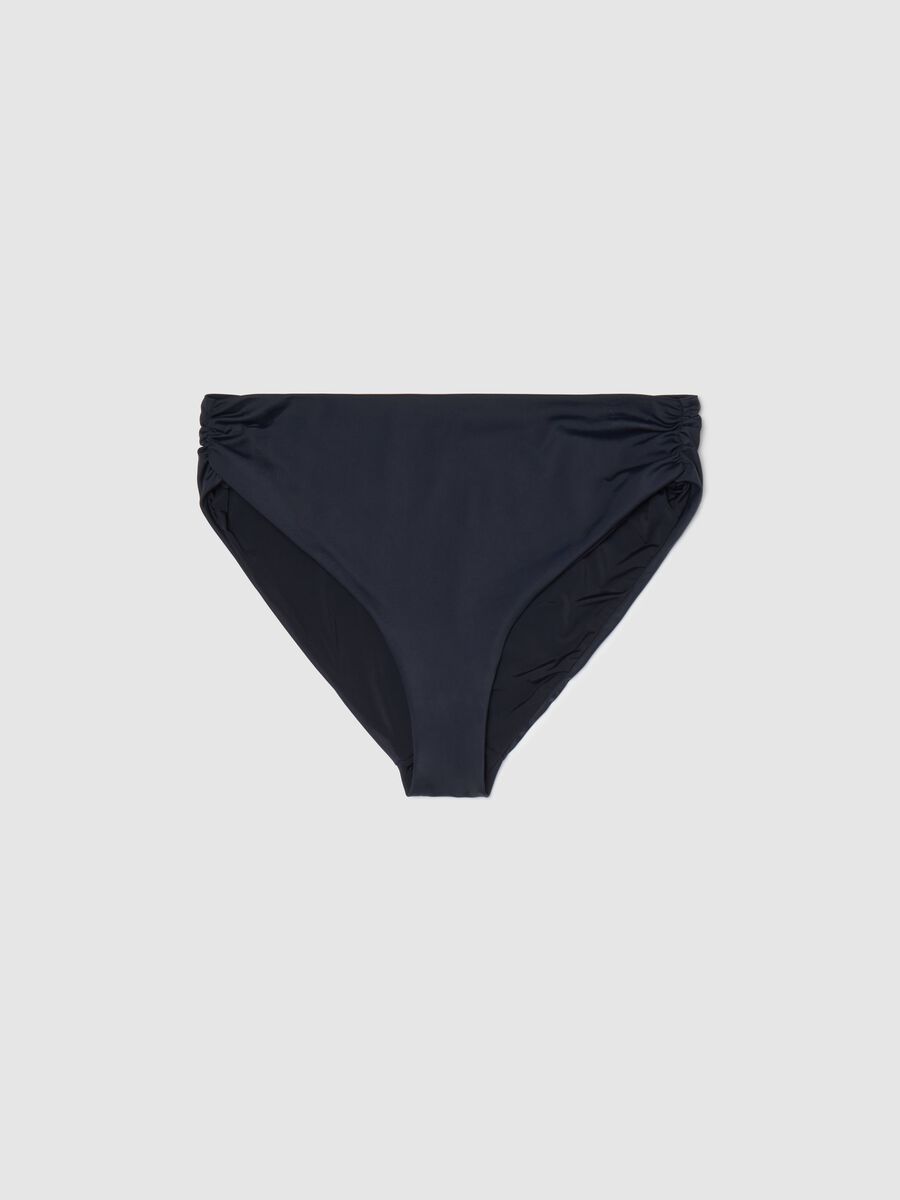Women’s bikini briefs in black stretch microfibre with high rise_0