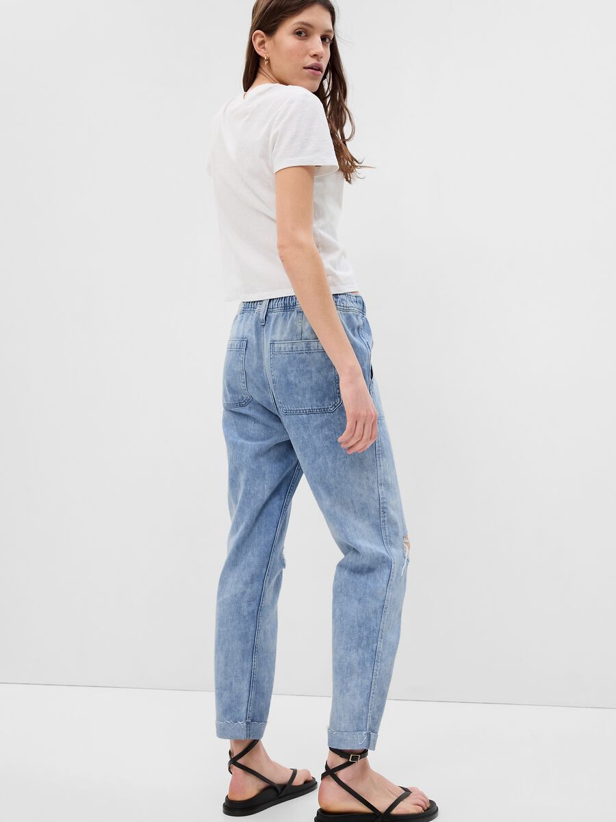 Easy-fit pull-on jeans with drawstring_1