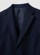 Regular fit blue stretch fabric blazer_1