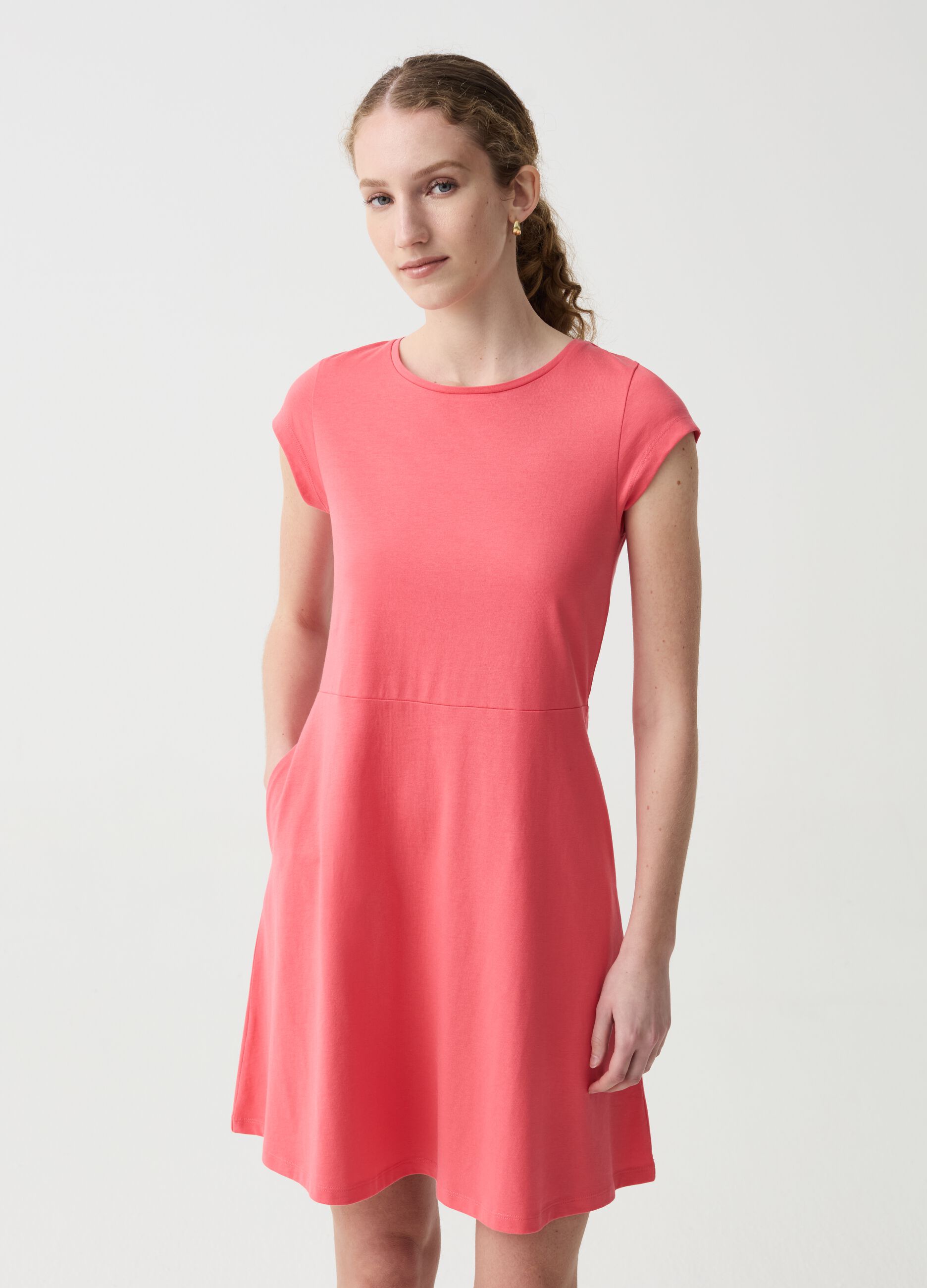 Ovs Vestito Essential corto in cotone