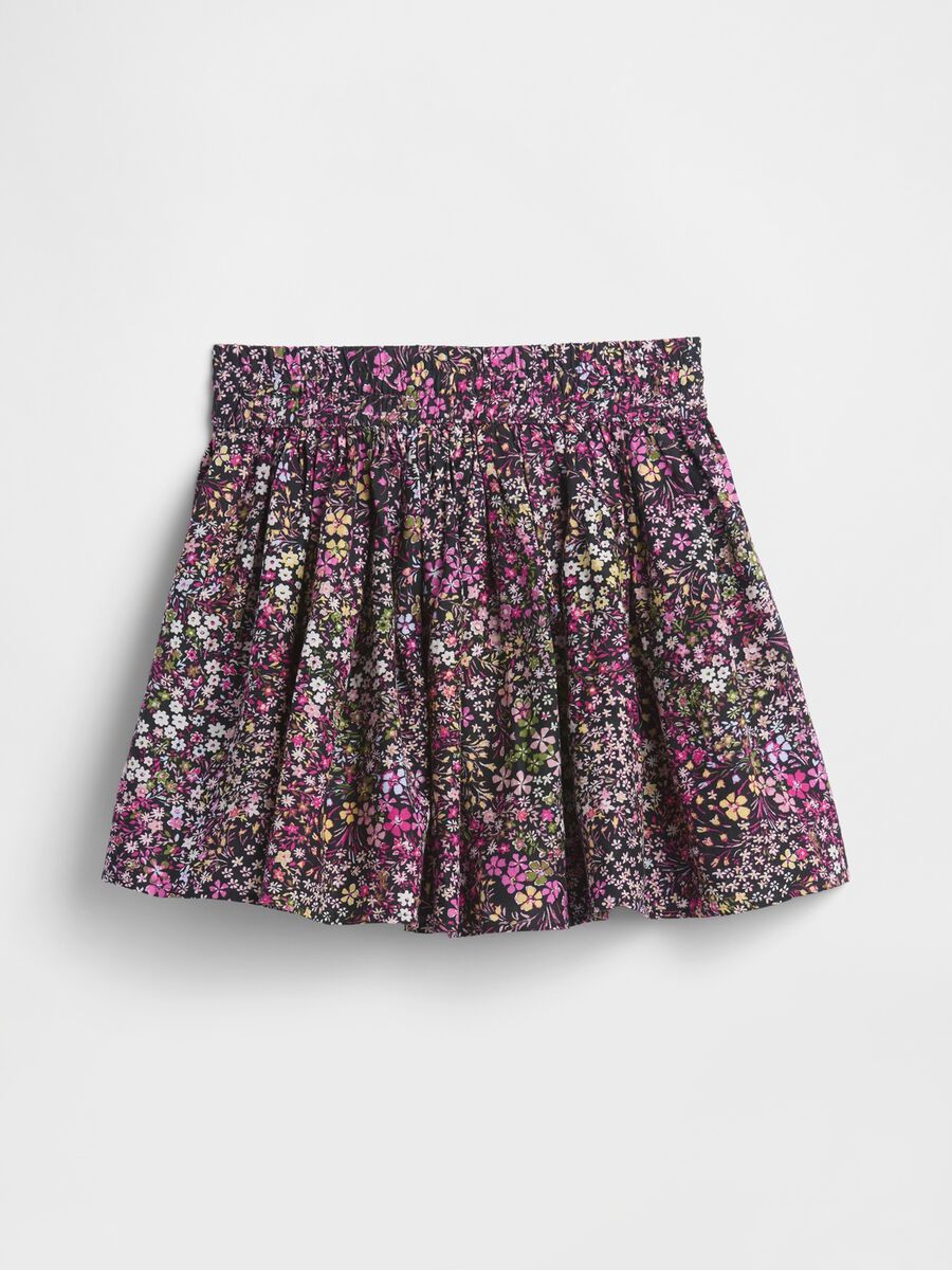 Gonna stampata multicolor in misto cotone e viscosa_1