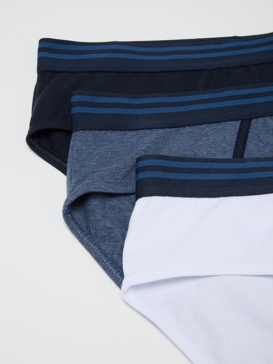 Set of multicolour regular fit elastic cotton briefs_1