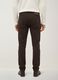 Brown slim-fit stretch cotton trousers_3