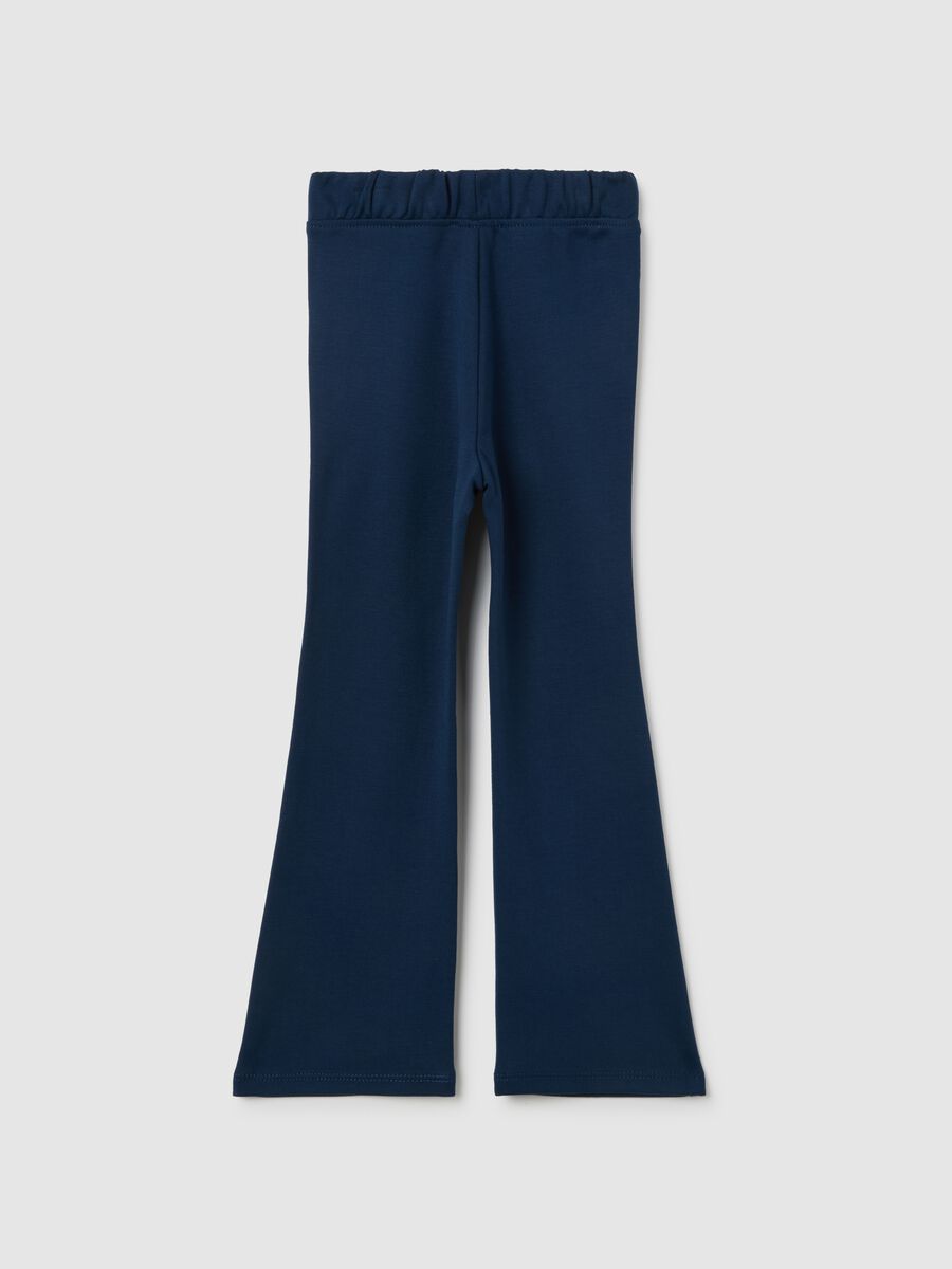 Girls' Blue Flare Leggings_1